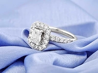 950 platinum white ring 2.02 cts with lab grown diamond - afbeelding 2 van  7