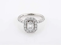 950 platinum white ring 2.02 cts with lab grown diamond - afbeelding 3 van  7