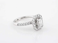 950 platinum white ring 2.02 cts with lab grown diamond - afbeelding 4 van  7