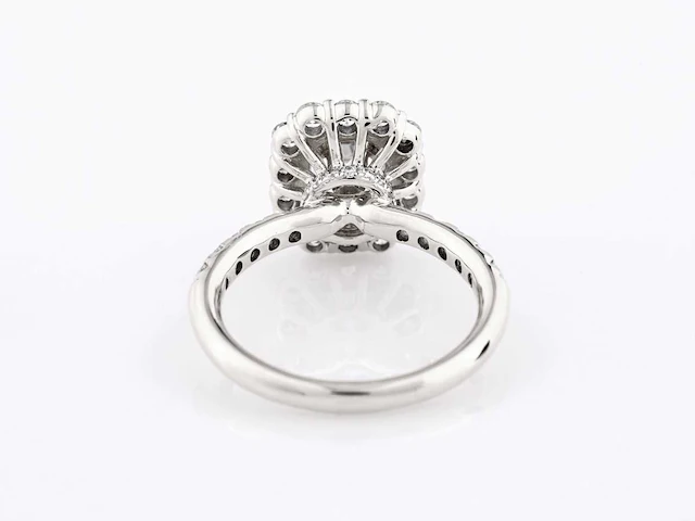 950 platinum white ring 2.02 cts with lab grown diamond - afbeelding 5 van  7
