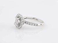 950 platinum white ring 2.02 cts with lab grown diamond - afbeelding 6 van  7