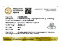 950 platinum white ring 2.02 cts with lab grown diamond - afbeelding 7 van  7