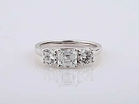 950 platinum white ring with 2.0 cts lab grown diamond( size -eu-54) - afbeelding 3 van  9
