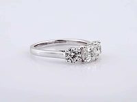 950 platinum white ring with 2.0 cts lab grown diamond( size -eu-54) - afbeelding 4 van  9