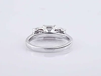 950 platinum white ring with 2.0 cts lab grown diamond( size -eu-54) - afbeelding 6 van  9