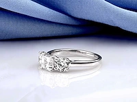 950 platinum white ring with 2.0 cts lab grown diamond( size -eu-54) - afbeelding 8 van  9