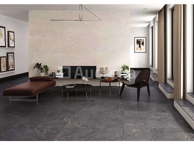 95m² lithos antraciet 100x100 gerectificeerd, steeneffect, nieuw verpakt - afbeelding 1 van  2