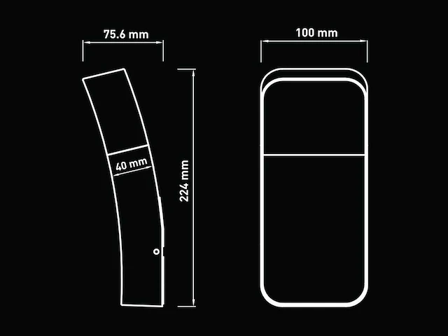 9.5w led wandlamp gebogen waterdicht (8x) - afbeelding 6 van  7