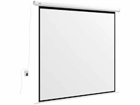 96-inch gemotoriseerd projectiescherm, 1:1 4k hd, wand- of plafondmontage met afstandsbediening, 195l x 8w x 182h cm - afbeelding 2 van  8