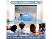 96-inch gemotoriseerd projectiescherm, 1:1 4k hd, wand- of plafondmontage met afstandsbediening, 195l x 8w x 182h cm - afbeelding 5 van  8