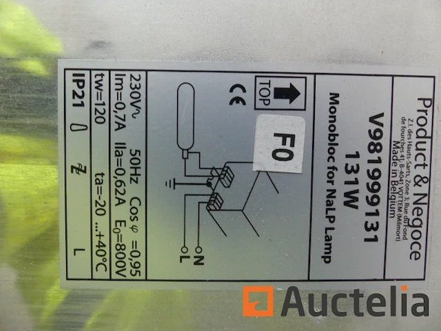 96 voorschakelapparaten 131w voor sox lamp product & negoce - afbeelding 1 van  6
