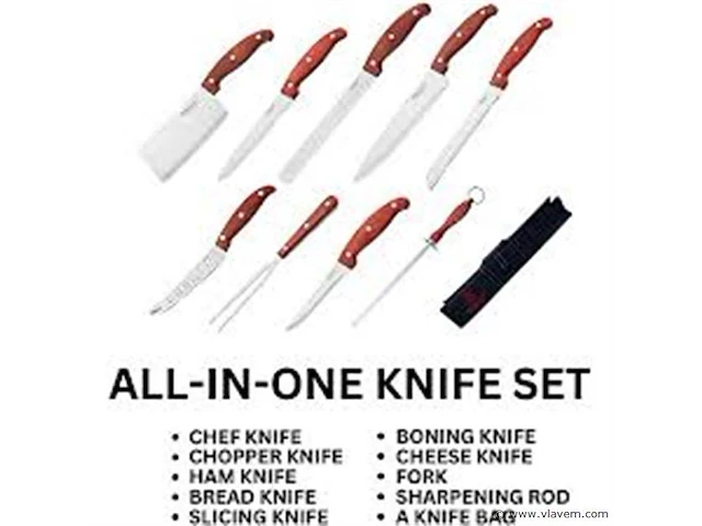 9delige set koksmessen in etui - afbeelding 3 van  4