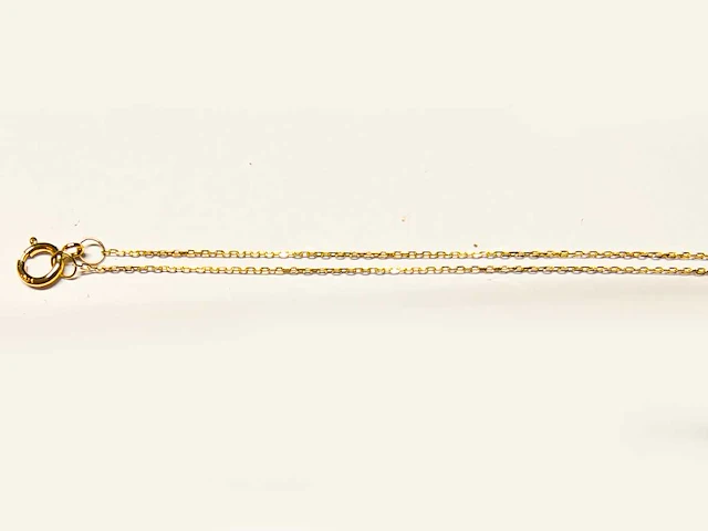 9kt geelgouden diamanten ketting - afbeelding 1 van  8