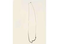 9kt geelgouden diamanten ketting - afbeelding 2 van  8