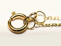 9kt geelgouden diamanten ketting - afbeelding 4 van  8