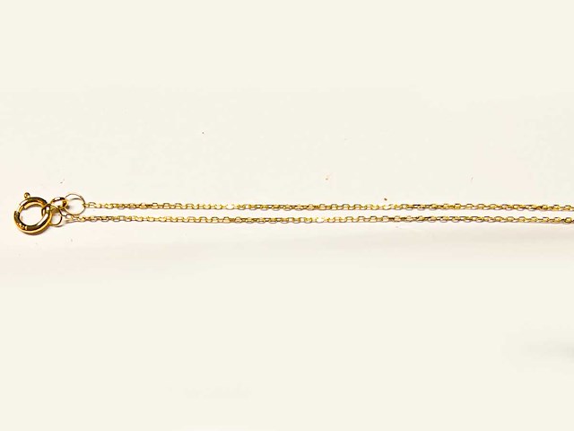 9kt geelgouden diamanten ketting - afbeelding 1 van  8