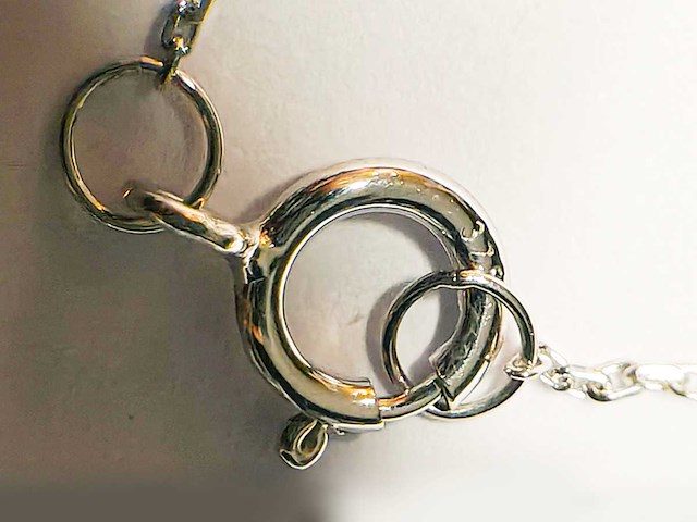 9kt geelgouden diamanten ketting - afbeelding 4 van  8