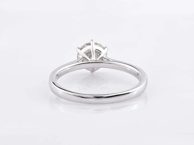 9kt white gold ring with 1cts lab grown diamond( size -eu-54) - afbeelding 4 van  7