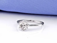 9kt white gold ring with 1cts lab grown diamond( size -eu-54) - afbeelding 6 van  7