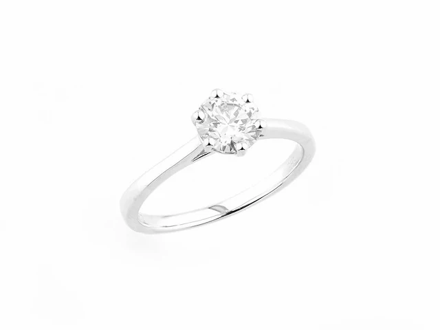 9kt white gold ring with 1cts lab grown diamond( size -eu-54) - afbeelding 7 van  7