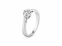 9kt white gold ring with natural diamond - afbeelding 2 van  5