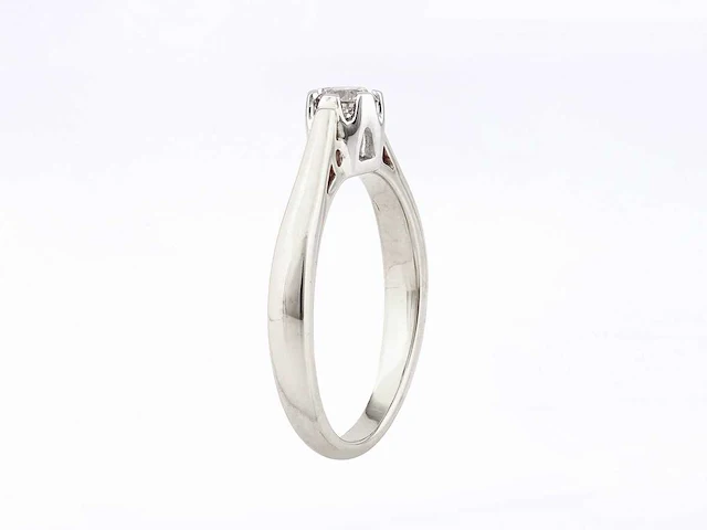 9kt white gold ring with natural diamond - afbeelding 5 van  5