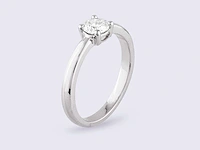 9kt white gold ring with natural diamond - afbeelding 2 van  7