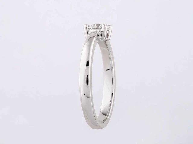 9kt white gold ring with natural diamond - afbeelding 3 van  7