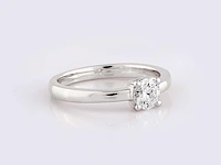 9kt white gold ring with natural diamond - afbeelding 6 van  7