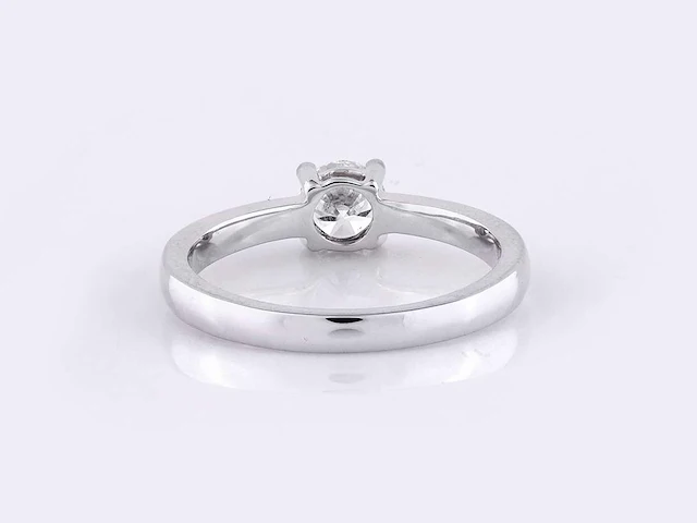 9kt white gold ring with natural diamond - afbeelding 5 van  7