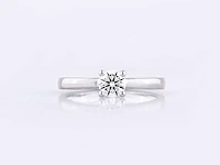 9kt white gold ring with natural diamond - afbeelding 7 van  7