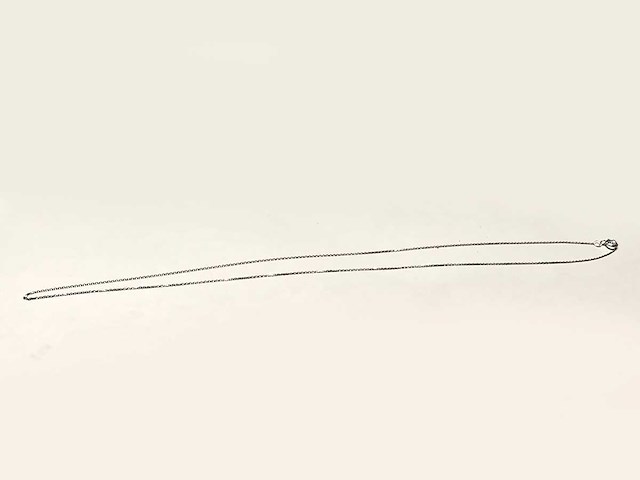 9kt witgoud diamant gesneden ketting - afbeelding 1 van  12