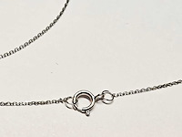 9kt witgoud diamant gesneden ketting - afbeelding 7 van  12