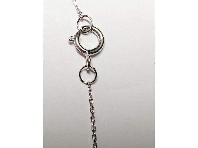 9kt witgoud diamant gesneden ketting - afbeelding 9 van  12