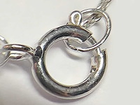 9kt witgoud diamantgeslepen 5-delige kettingset - afbeelding 11 van  12