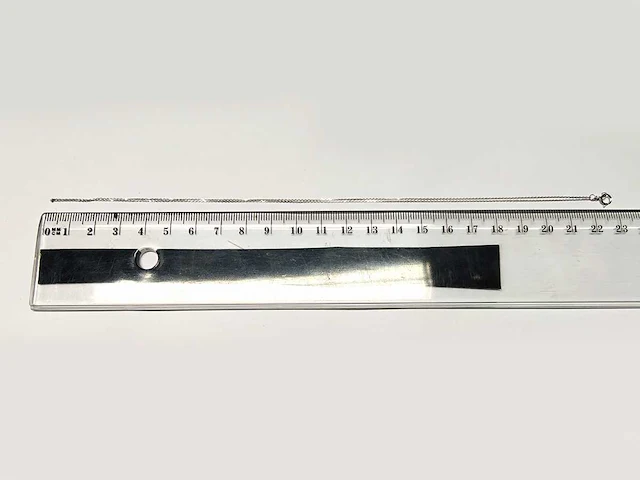 9kt witgouden diamanten geslepen ketting - afbeelding 11 van  12