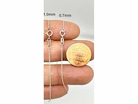 9kt witgouden diamanten geslepen ketting - afbeelding 12 van  12