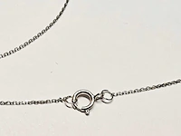 9kt witgouden diamanten geslepen ketting - afbeelding 2 van  12