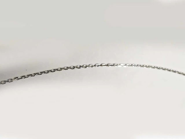 9kt witgouden diamanten geslepen ketting - afbeelding 3 van  12