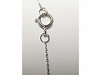 9kt witgouden diamanten geslepen ketting - afbeelding 4 van  12