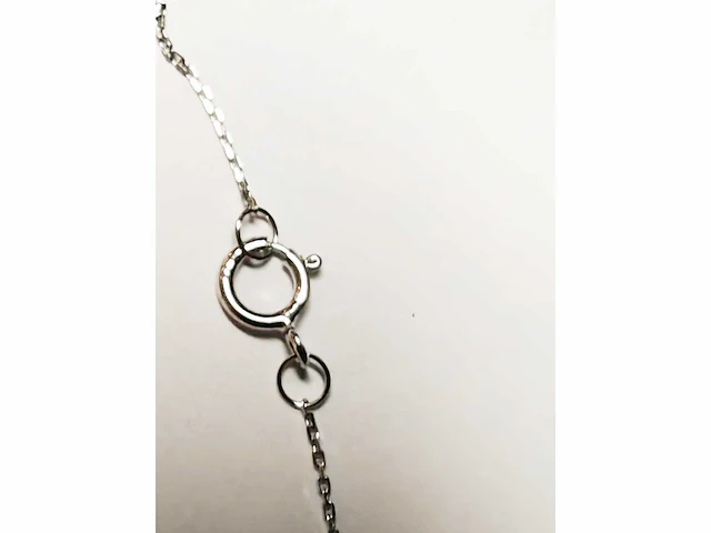 9kt witgouden diamanten geslepen ketting - afbeelding 5 van  12
