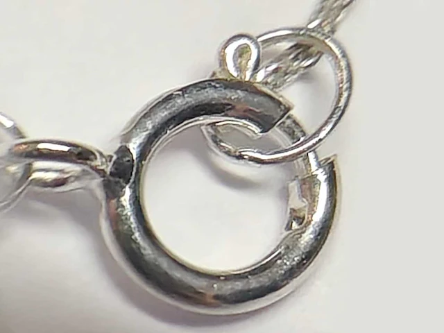 9kt witgouden diamanten geslepen ketting - afbeelding 6 van  12
