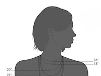 9kt witgouden diamanten geslepen ketting - afbeelding 6 van  12