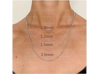 9kt witgouden diamanten geslepen ketting - afbeelding 7 van  12