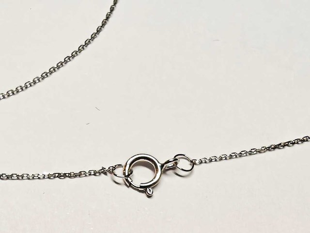 9kt witgouden diamanten geslepen ketting - afbeelding 8 van  12