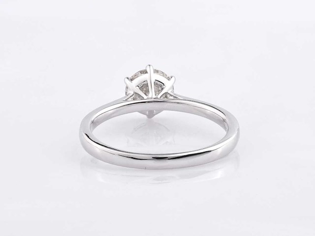 9kt witgouden ring met 1cts lab gekweekte diamant - afbeelding 4 van  7