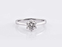 9kt witgouden ring met 1cts laboratoriumgekweekte diamant - afbeelding 2 van  7