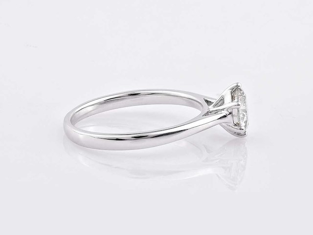 9kt witgouden ring met 1cts laboratoriumgekweekte diamant - afbeelding 3 van  7