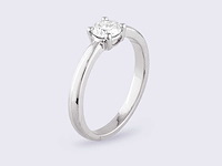 9kt witgouden ring met natuurlijke diamant - afbeelding 3 van  7