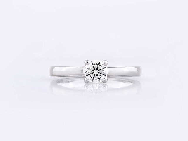 9kt witgouden ring met natuurlijke diamant - afbeelding 7 van  7